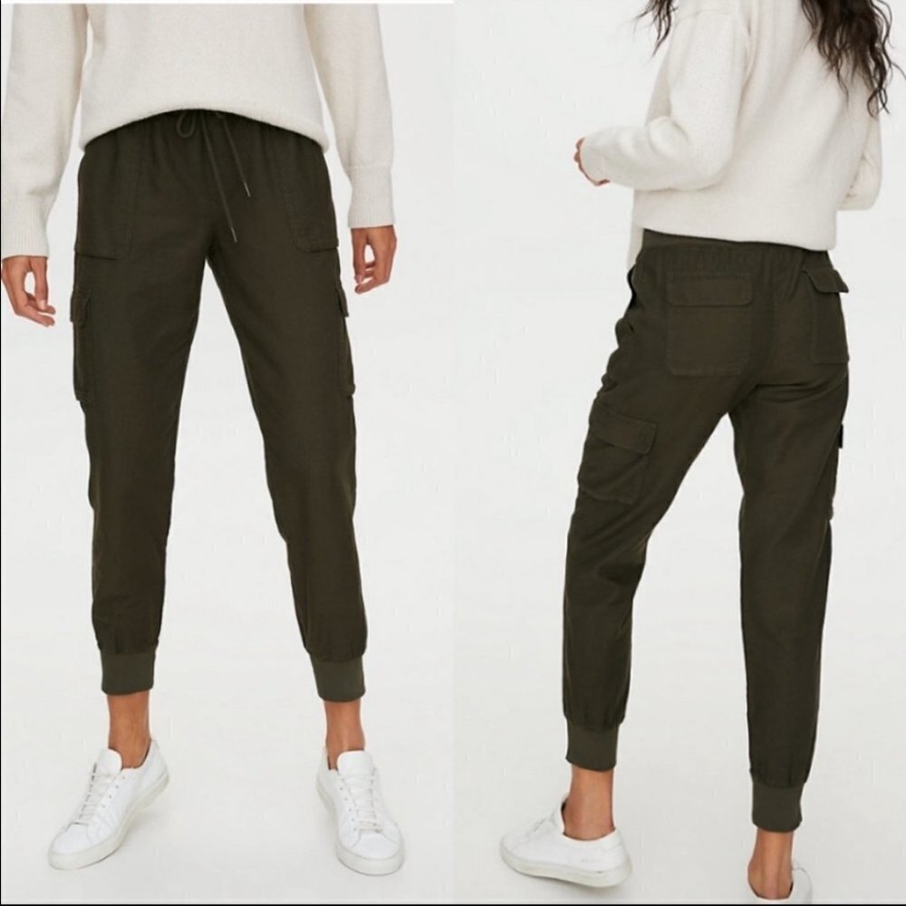 Aritzia Olive Green Track Pants
